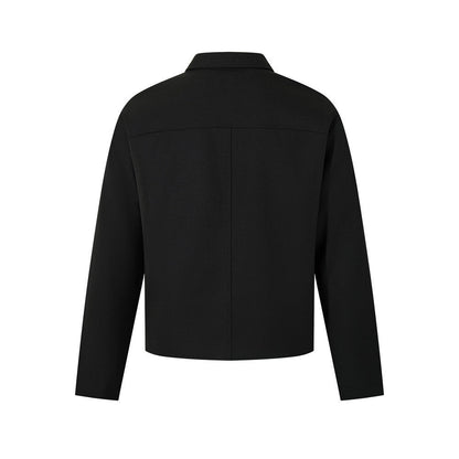 Trendy Stylish High Street Solid Color Pilot Collar Jacket