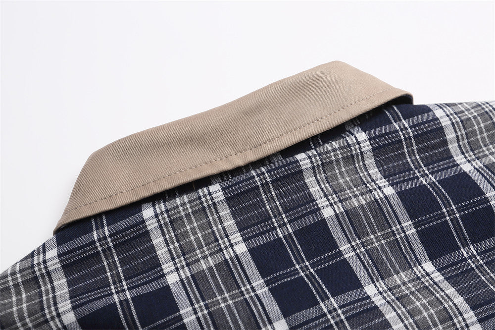 Figure-Flattering Spring Versatile Plaid Jacket