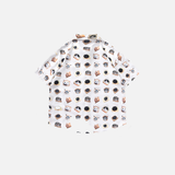 Cool Cat Print Loose Summer Shirt