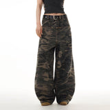 Elevated American Style Camo Cargo Denim Jeans