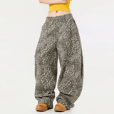 Breathable Hip Hop Leopard Print Wide Leg Pants