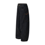 Y2K Unique Split Design Straight Leg Cargo Jeans