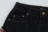 Y2K Unique Split Design Straight Leg Cargo Jeans
