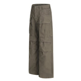 Versatile Loose-Fit Casual Solid Straight-Leg Cargo Pants