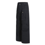 Versatile Loose-Fit Casual Solid Straight-Leg Cargo Pants