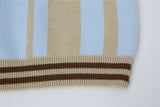 Long-lasting Striped Long Sleeve Polo Sweater