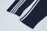 Breathable Striped Long Sleeve V-Neck Loose T-Shirt