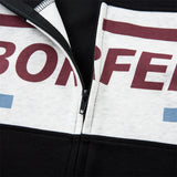Stylish Color Block Letter Print Zip-Up Sweatshirt