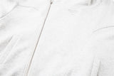 Fashionable Irregular Zip Up Hooded Sweatshirt