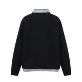 Streetwear Long Sleeve Polo Collar With Tie Sweatshirt
