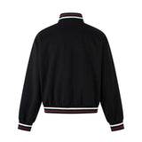 Stylish Color Block Letter Print Zip-Up Sweatshirt