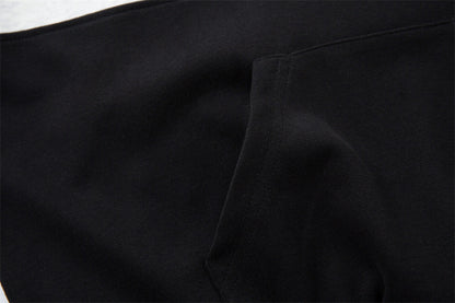 Stylish Color Block Letter Print Zip-Up Sweatshirt