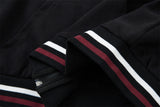 Stylish Color Block Letter Print Zip-Up Sweatshirt
