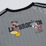 Stylish Oversized Cartoon Print Long Sleeve Polyester T-Shirt