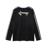 Stylish Oversized Cartoon Print Long Sleeve Polyester T-Shirt