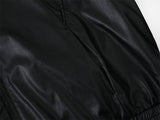 Streetwear Stylish Faux Hooded Puffer Leather Jacket