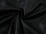 Streetwear Stylish Faux Hooded Puffer Leather Jacket