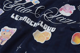 Trendy Cartoon Print V-Neck Long Sleeve T-Shirt