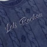 Essential Punk Distressed Long Sleeve Knit Sweater