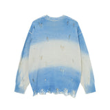 Y2K Vibrant Tie-Dye Oversized Lazy Knit Sweater