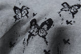 Effortless Ink Splatter Butterfly Long Sleeve Sweater