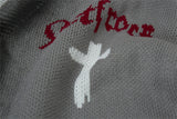 Punk Cross Destroyed Loose Knit Cardigan