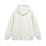 Stylish Flattering Lace Trim Butterfly Hoodie