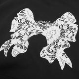 Stylish Flattering Lace Trim Butterfly Hoodie