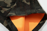 Unique Camouflage Patchwork Color Block Denim Jeans