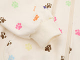 Y2K Women Cool Bear Paw Print Hooded Sweatshirt