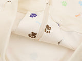 Y2K Women Cool Bear Paw Print Hooded Sweatshirt