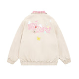 Y2K Butterfly Print Bloom Embroidered Casual Jacket