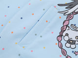 Cozy Retro Anime Girl Print Hooded Sweatshirt