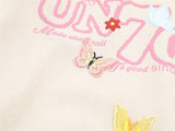 Y2K Butterfly Print Bloom Embroidered Casual Jacket