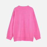 Women Retro Cozy Cartoon Round Neck Sweater