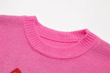 Women Retro Cozy Cartoon Round Neck Sweater