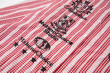 Vintage Vibe Badge Embroidered Plaid Long Sleeve Shirt