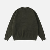 Trendy Loose Fit Ripped Crewneck Sweater
