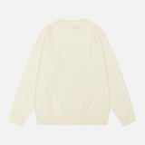 Cute Cartoon Embroidered Round Neck Sweater