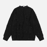 Breathable American Trend Tassel Destruction Sweater