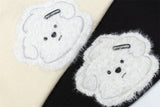Cute Cartoon Embroidered Round Neck Sweater