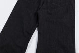 Streetwear Fur Edge Turn Up Denim Jeans