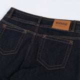 Trendy Simple Straight Leg Denim Jeans