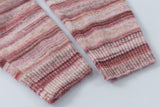 Cozy Striped Ripped Tassel V-Neck Cardigan