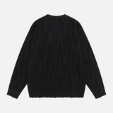 Streetwear Twisted Crewneck Loose Fit Sweater