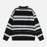 Spring Colorful Stripe Crewneck Sweater