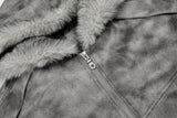 Thick Winter Camo Hooded Faux Furr Jacket