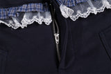 Fashionable Lace Matching Loose Casual Pants