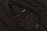 Lazy Style Crochet Ripped Crewneck Sweater