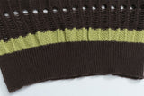 Spring Colorful Stripe Crewneck Sweater